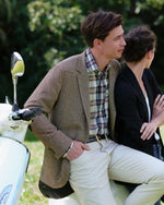 Load image into Gallery viewer, Ghost Rider Jacket in Chocolate/Wheat Herringbone
