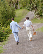 Load image into Gallery viewer, Billie Pant in Ivory Stretch Linen Twill
