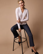 Load image into Gallery viewer, Faye Flare Cropped Pant in Indigo Stretch Denim
