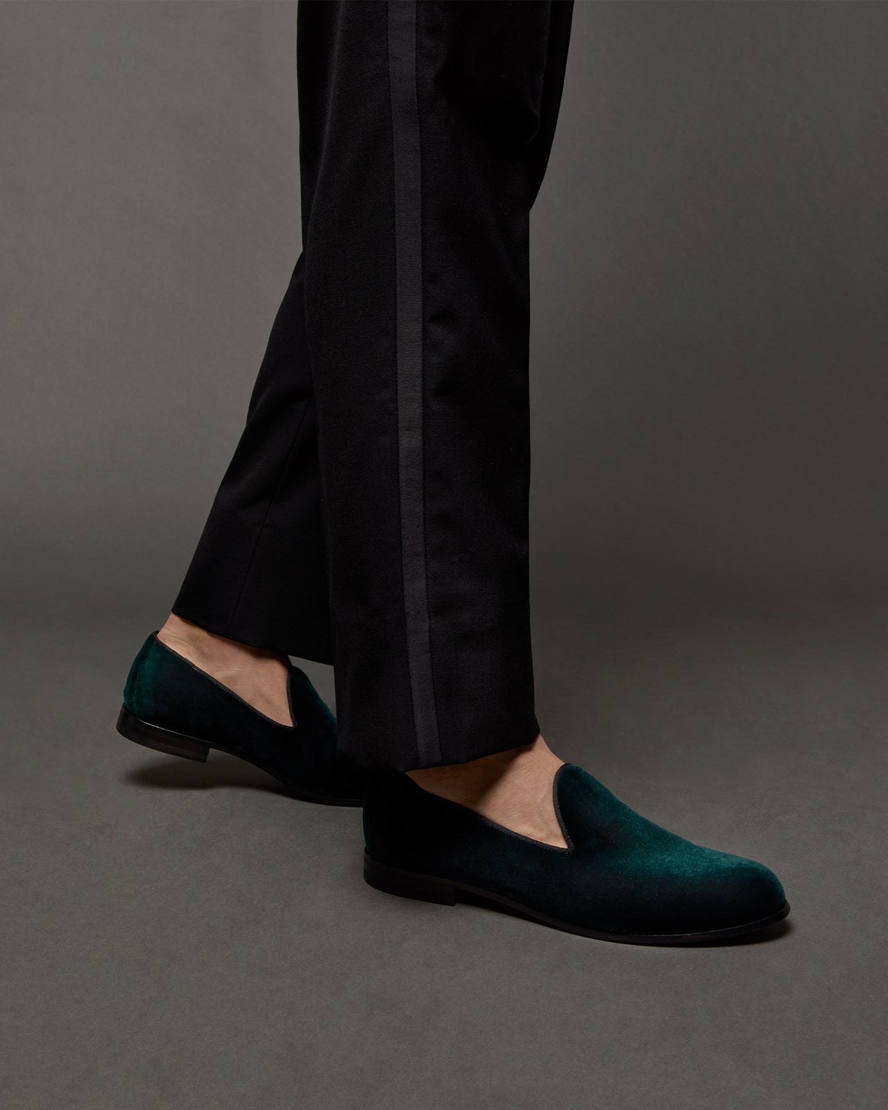 Tuxedo Trouser in Black Plainweave