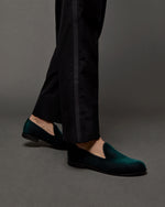 Load image into Gallery viewer, Tuxedo Trouser in Black Plainweave
