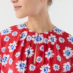 Load image into Gallery viewer, Made-to-Order Fabric in Red/Blue Floral Printed Poplin
