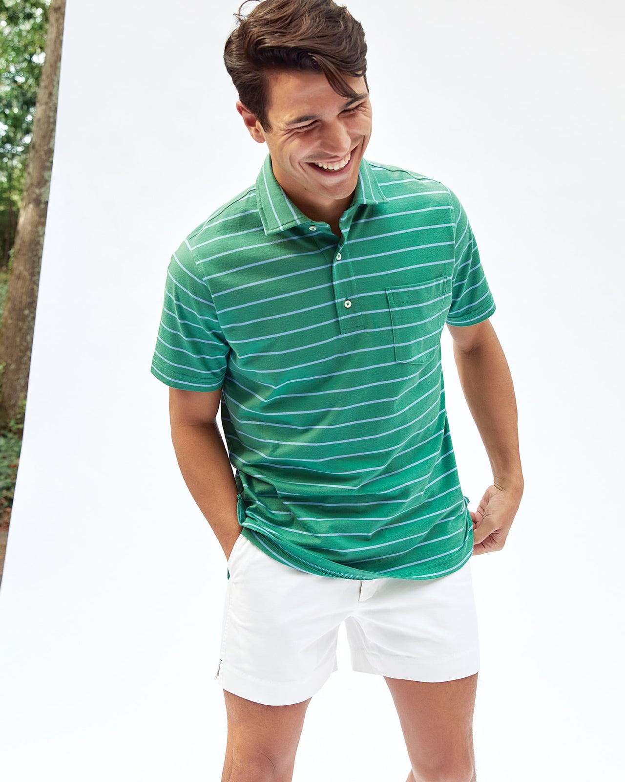 Tennis Short in White/White AP Twill