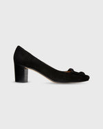 Load image into Gallery viewer, Buckle Heel in Black Suede
