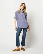 Load image into Gallery viewer, Tomboy Popover Shirt in Navy Gingham Poplin

