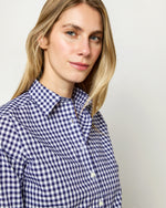 Load image into Gallery viewer, Tomboy Popover Shirt in Navy Gingham Poplin

