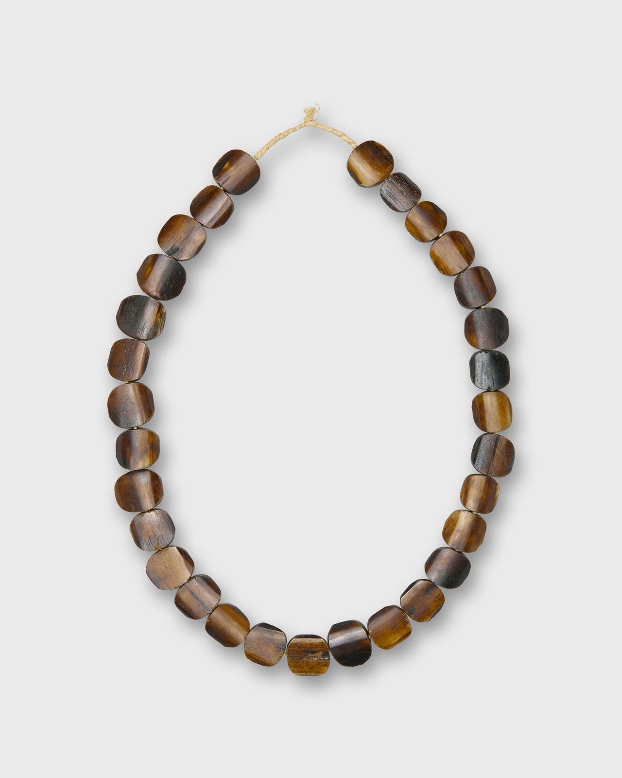 Flat Disk Cowbone Beads in Brown