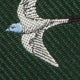 Silk Club Tie in Hunter/White/Sky Swallow