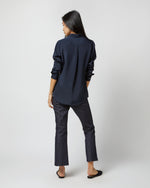 Load image into Gallery viewer, Classic Blouse in Navy Silk Crepe de Chine

