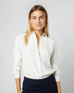 Load image into Gallery viewer, Classic Blouse in Ivory Silk Crepe de Chine
