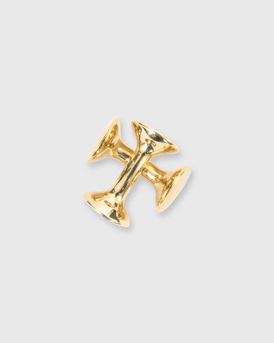 Circle Two-Way Cufflinks in Brass