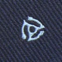 Silk Woven Club Tie in Navy/Sky 45 Turntable Adapter