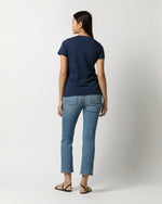 Load image into Gallery viewer, Short-Sleeved Relaxed Tee in Navy Pima Cotton
