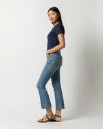 Load image into Gallery viewer, Short-Sleeved Relaxed Tee in Navy Pima Cotton
