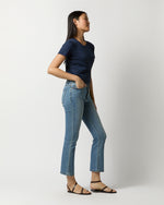Load image into Gallery viewer, Short-Sleeved Relaxed Tee in Navy Pima Cotton
