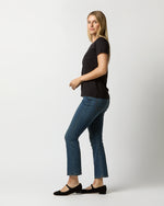 Load image into Gallery viewer, Short-Sleeved Relaxed Tee in Black Pima Cotton
