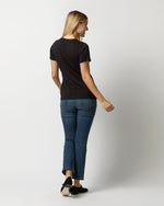 Load image into Gallery viewer, Short-Sleeved Relaxed Tee in Black Pima Cotton
