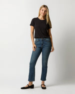 Load image into Gallery viewer, Short-Sleeved Relaxed Tee in Black Pima Cotton
