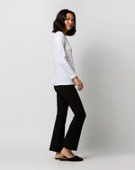 Load image into Gallery viewer, Long-Sleeved Boatneck Tee in White Pima Cotton
