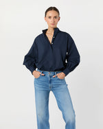 Load image into Gallery viewer, Anaya Popover Shirt in Navy Poplin
