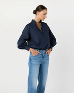 Load image into Gallery viewer, Anaya Popover Shirt in Navy Poplin
