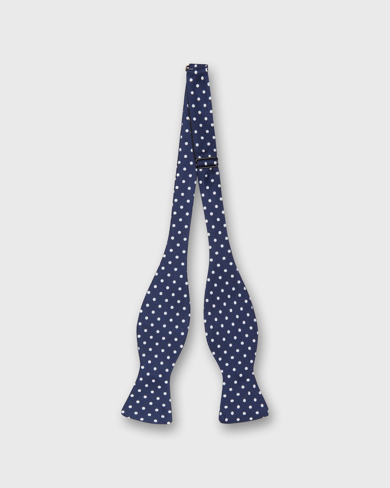 Silk Bow Tie in Navy/White Windsor Dot