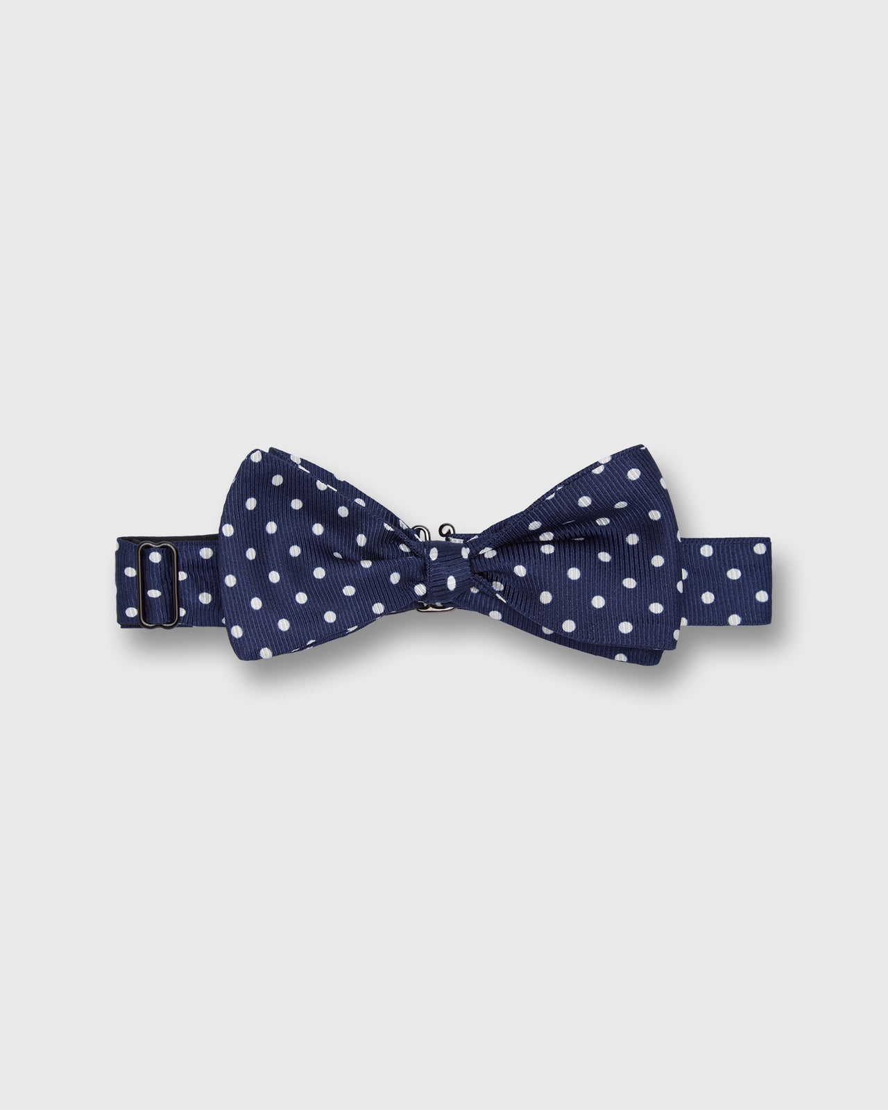 Silk Bow Tie in Navy/White Windsor Dot