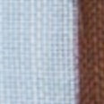 Hand-Rolled Cotolino Pocket Square in Sky/Brown Edge