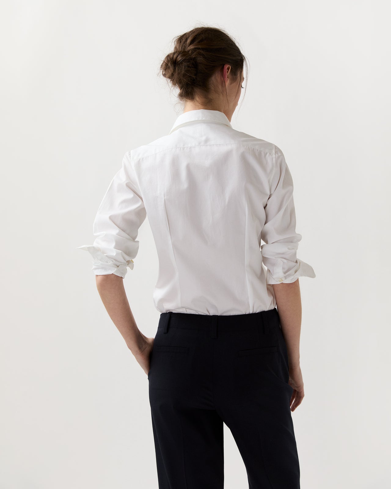 Icon Shirt in White Poplin
