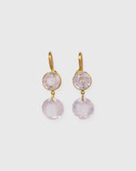 Load image into Gallery viewer, Small Incandescence Earrings in Rose Quartz
