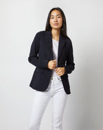 Load image into Gallery viewer, Parker Jacket in Navy Wool Pique Knit
