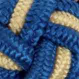 Small Silk Knot Cufflinks in Blue/Yellow