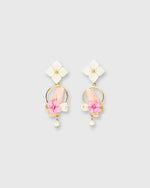 Load image into Gallery viewer, Chick Earrings in Gold/White/Bubble Pink
