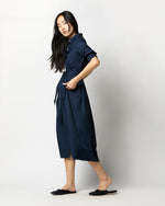 Load image into Gallery viewer, Classic Shirtwaist Dress in Navy Poplin
