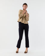 Load image into Gallery viewer, Faye Flare Cropped Pant in Indigo Stretch Denim
