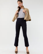 Load image into Gallery viewer, Faye Flare Cropped Pant in Indigo Stretch Denim
