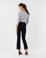 Load image into Gallery viewer, Faye Flare Cropped Pant in Indigo Stretch Denim
