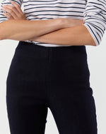 Load image into Gallery viewer, Faye Flare Cropped Pant in Indigo Stretch Denim

