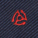 Silk Woven Club Tie in Navy/Red 45 Turntable Adapter