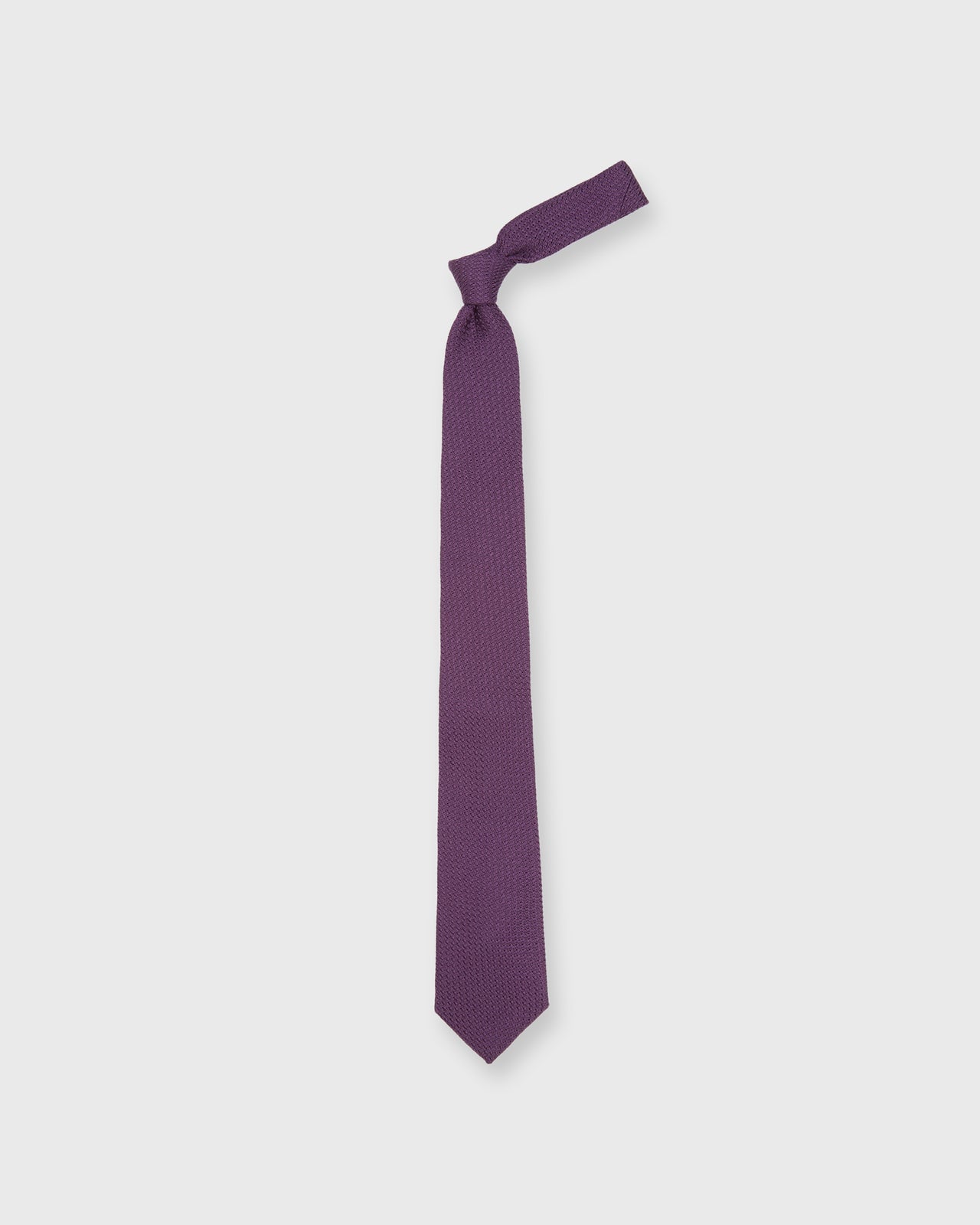Silk Grosso Grenadine Tie in Eggplant
