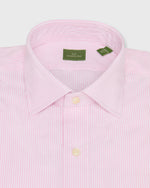 Load image into Gallery viewer, Spread Collar Dress Shirt in Pink Small Bengal Stripe Poplin
