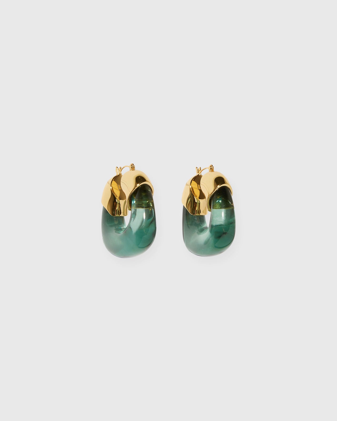 Organic Hoop Earrings in Forest