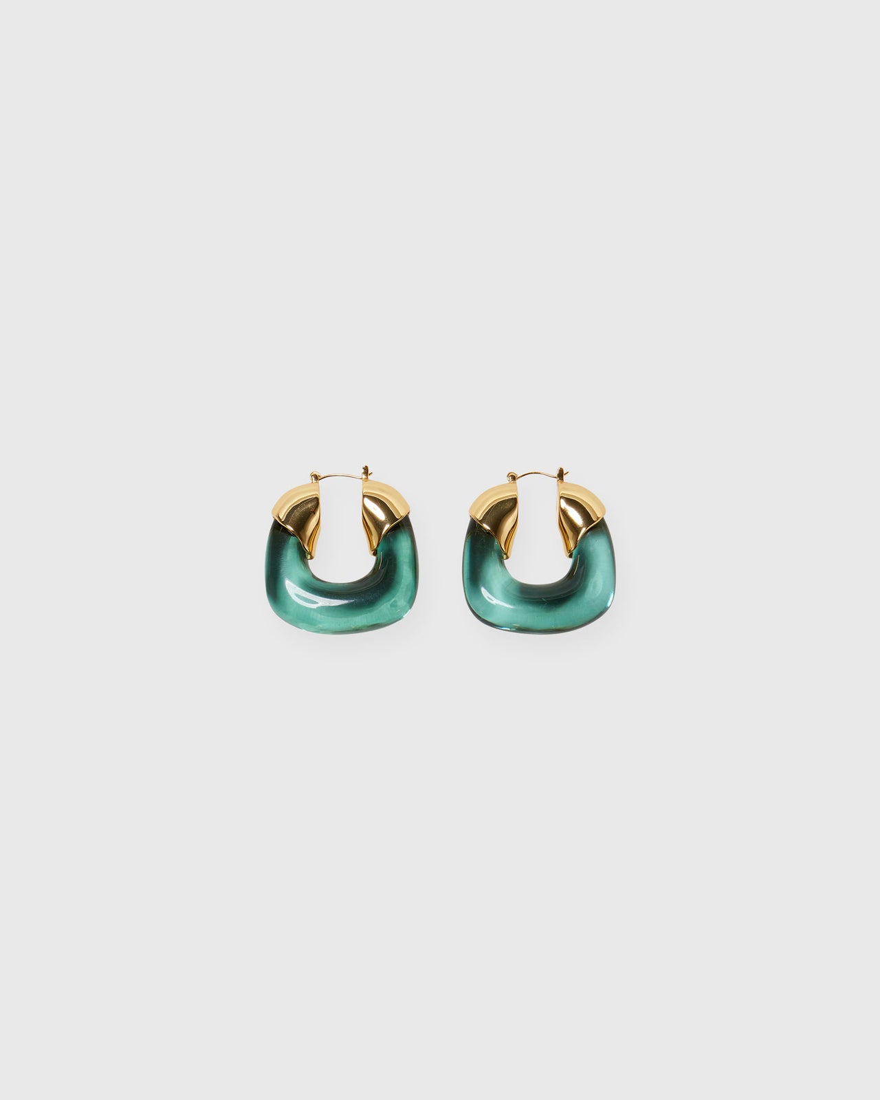 Organic Hoop Earrings in Forest