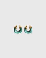 Load image into Gallery viewer, Organic Hoop Earrings in Forest
