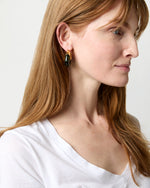 Load image into Gallery viewer, Organic Hoop Earrings in Forest
