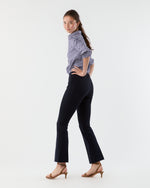 Load image into Gallery viewer, Faye Flare Cropped Pant in Navy Ponte Knit
