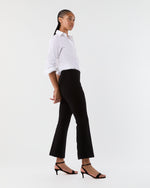 Load image into Gallery viewer, Faye Flare Cropped Pant in Black Ponte Knit
