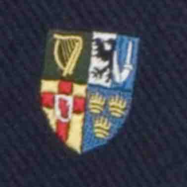 Silk Repp Club Tie in Navy/Blue/Gold Crest