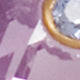 Small Round Gem Earrings in Amethyst/Tanzanite