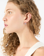 Load image into Gallery viewer, Small Round Gem Earrings in Amethyst/Tanzanite
